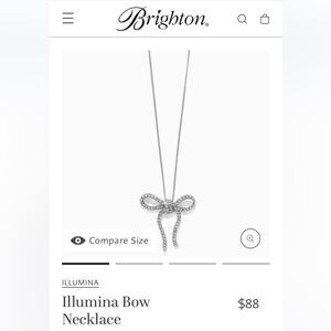 Brighton Silver Illumina Bow Necklace